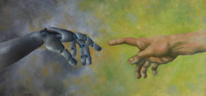 human hand and robot hand Valeriia Kharlamova's work